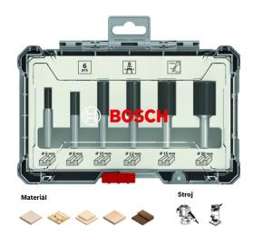 Sada frézovacích bitov Bosch 6 ks