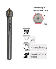 Vrták do skla 8x58 mm Makita trojhranná stopka